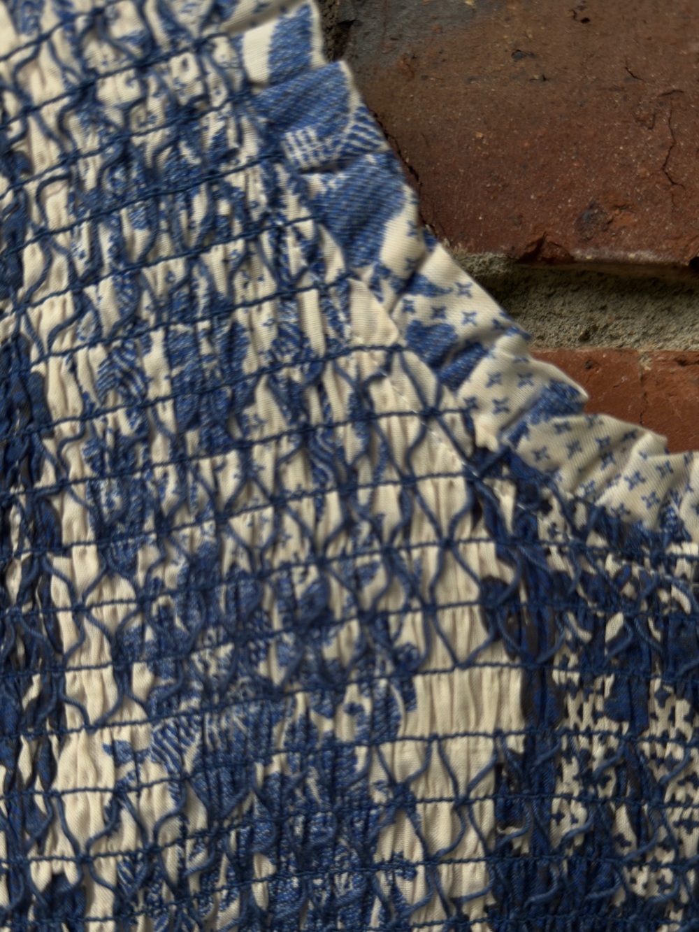 Tuckernuck Blue and White Floral Smocked Midi Dress - Picture 6 of 8